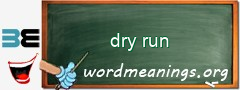 WordMeaning blackboard for dry run